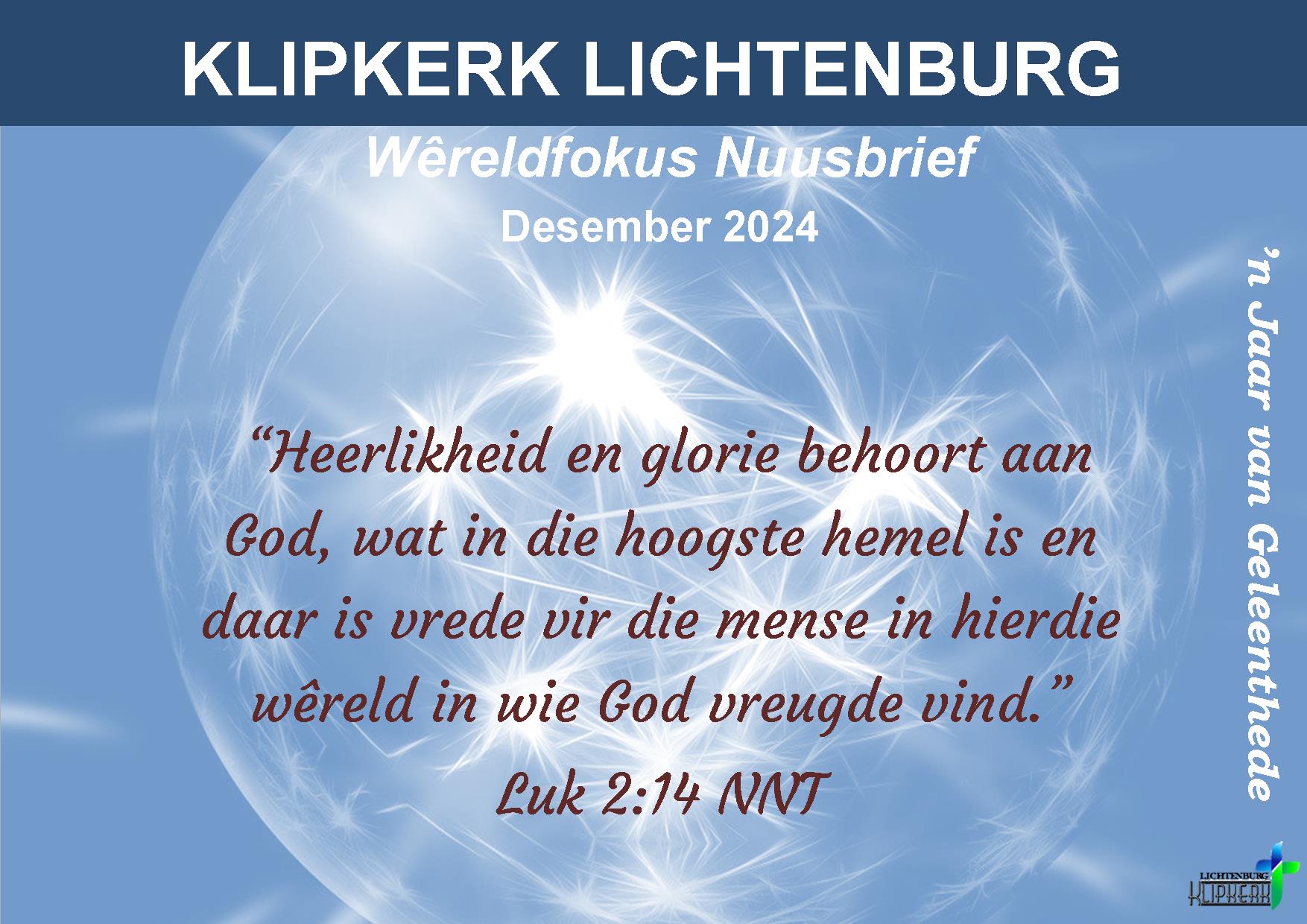 Wereldfokus Lichtenburg N G Klipkerk,nuusbrief